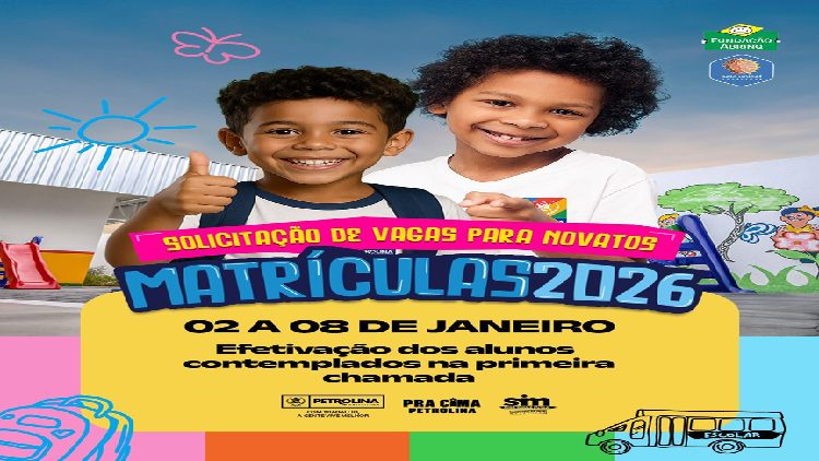 Rede municipal de Petrolina inicia período de efetivação de matrículas para estudantes contemplados na primeira chamada